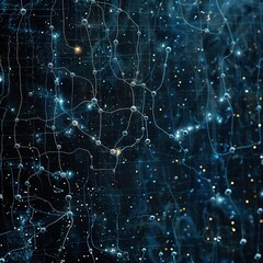 Poster - abstract network of interconnected lines and points