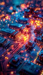 Poster - Close-Up of Superconducting Device on Circuit Board