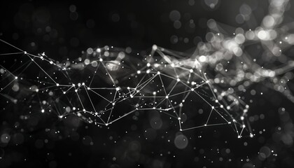 Poster - Abstract Network of Interconnected Lines and Dots