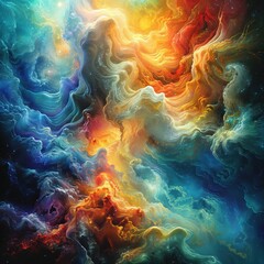 Poster - Vibrant Swirling Clouds of Imagination and Wonder