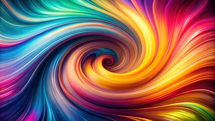 Fototapete - Abstract Colorful Swirling Vortex of Vibrant Hues and Dynamic Lines