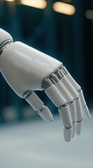 Poster - Close-Up View of Robotic Hand Assembling Delicate Components in Modern Environment