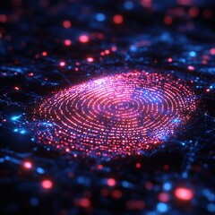 Fototapete - Galactic light show digital space data visualization cosmic environment futuristic view abstract concept