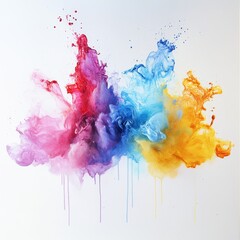 Poster - Colorful Smoke Clouds Blend Together in an Abstract Display of Art That Captivates the Viewer's Imagination and Inspires Creativity