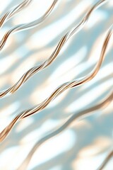 Poster - Exploring the Interplay of Light and Shadow Through Twisted Wire Patterns on a White Surface