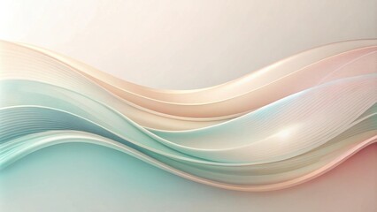 Fototapete - Abstract Pastel Wave Background Design Featuring Elegant Curves and Subtle Textures