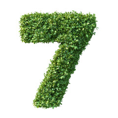 Aufkleber - Green leaves form number seven