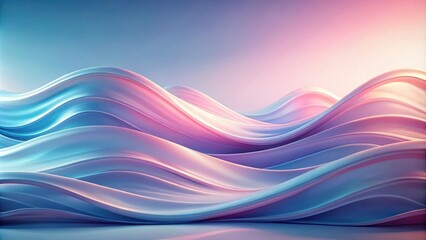 Aufkleber - abstract pastel waves serene and elegant swirls of color