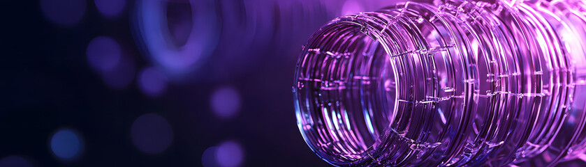 Poster - Dynamic wire art installation contemporary gallery digital artwork urban environment close-up modern aesthetics