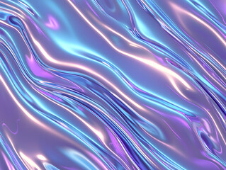 Poster - Dynamic fluid waves abstract digital art vibrant colors contemporary aesthetics close-up modern design concepts