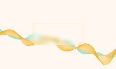 Wall Mural - A page for a glassmorphism style web site with abstract waves