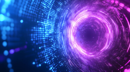 Poster - Dynamic digital tunnel visualizing data flow virtual space infographic abstract environment immersive perspective technology innovation