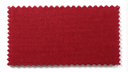 Aufkleber - Crimson Fabric Swatch with Scalloped Edges Ideal for Upholstery, Fashion, or Interior Design Projects