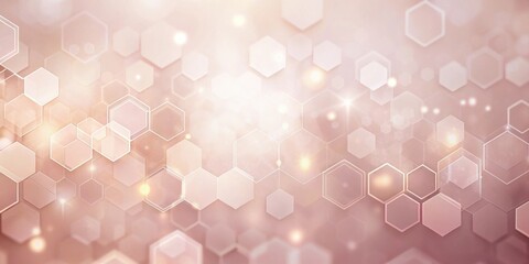 Poster - Abstract Honeycomb Pattern with Soft Pink and Gold Hues  A Luxurious Background for Modern Designs