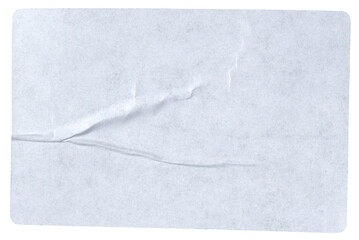 Fototapete - PNG White adhesive glued paper sticker label with transparent background cut out design element