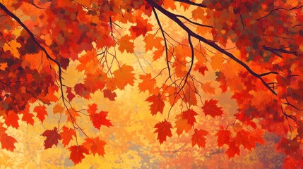 Canvas Print - autumn leaves background