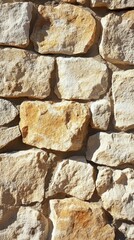 Poster - Inviting atmosphere warm tones of light stone texture in serene digital composition