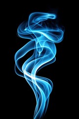 Poster - Mesmerizing Smoke Forms Captivating Waves and Curls Against a Dark Background