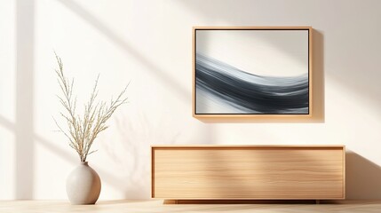 Poster - Elegant Minimalist Abstract Art Enhances Modern Interior Decor in Neutral Tones