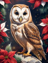 クリスマスのフクロウの背景? 無料画像 - Public Domain Pictures