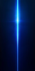 Poster - Bright Blue Light Beam Emanating From a Dark Background, Creating a Striking Visual Effect and Sense of Depth During a Digital Art Showcase