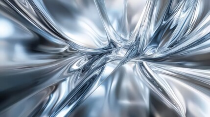 Poster - Dynamic metallic abstract design digital art studio graphic representation modern environment close-up innovative concept