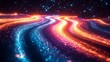 © Rattana - Colorful waves of light creating a vibrant effect.