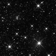 Poster - night sky filled with twinkling stars and distant celestial bodies, showcasing the beauty of the cos