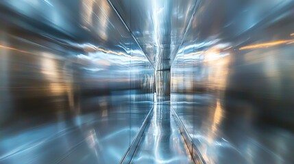 Aufkleber - Dynamic steel reflection abstract environment polished texture blurred lines futuristic conceptual art