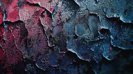 Aufkleber - Vivid abstract art of textured canvas with ripples and cracks studio digital artwork artistic environment close-up view