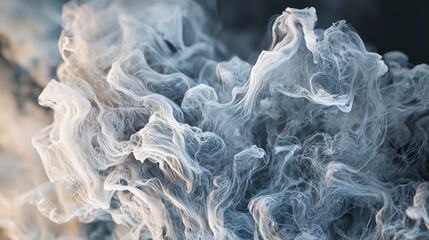 Poster - Mystical smoke patterns dancing abstract art close-up ethereal environment artistic viewpoint digital concept