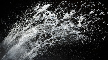Poster - Dynamic water splashing action studio setting high-speed photography dramatic atmosphere close-up view fluid motion concept