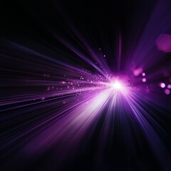 Poster - Dynamic Purple Light Beams Radiate From a Central Point Creating an Ethereal Visual Effect in a Dark Environment During Nighttime