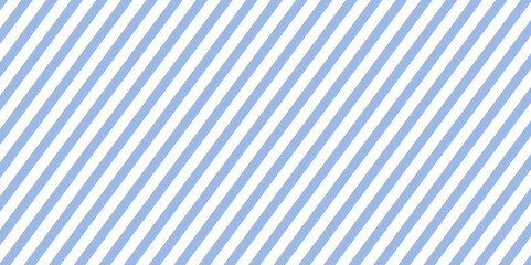 Poster - Abstract Seamless diagonal striped pattern with blue and white stripes. Vector illustration.