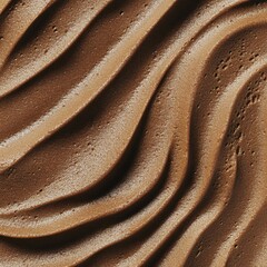 Poster - Smooth Brown Texture with Soft Waves and Depths in Warm Earthy Tone