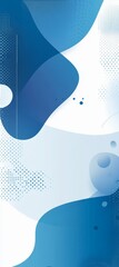 Aufkleber - Abstract Blue Shapes Create a Calm and Modern Design, Perfect for Backgrounds and Digital Artwork Promoting Creativity and Inspiration