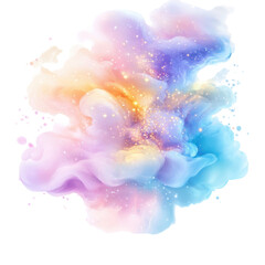 Wall Mural - a cloud of vibrant pastel and glittering stars, evoking fantasy, creativity, and dreamlike imaginati