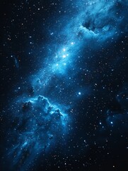 Poster - vivid cosmic clouds and bright stars illuminate the deep space in a stunning portrayal of the univer