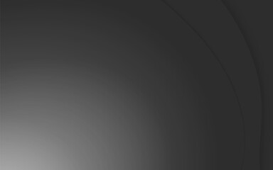 Poster - dark gray abstract design with smooth, flowing waves, ideal for modern digital backgrounds and elega