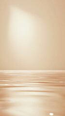 Poster - Calm Waves Create a Serene Atmosphere in a Tranquil Space With Soft Lighting and Warm Color Tones Reflecting on Water