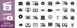 © Sariful Islam - Video icon set. Containing camera, play, pause, media, online video, live, production, player, movie and cinema icons. video production icon outline icon