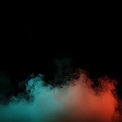 Poster - Colorful Smoke Swirls in Dark Space Creating an Abstract and Captivating Visual Effect During an Artistic Performance