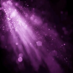 Poster - Exploration of Vibrant Purple Light With Shimmering Particles Creating a Mesmerizing Cosmic Atmosphere in Dark Settings