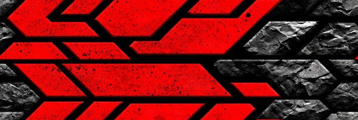 Wall Mural - minimal photostock of a dark red grunge stripes abstract banner design. geometric tech vector backgr