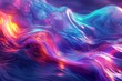 © Shweta - render iridescent neon holographic twisted wave in motion. Vibrant colorful gradient design element for banner, background.