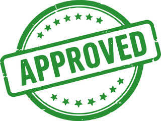 approved stamp green ink stamp symbol sign valid seal isolated transparent vector illustration white