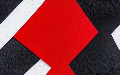 Poster - minimal photostock of a abstract triangle red white and black background , isolated on white backgro
