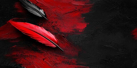 Poster - minimal photostock of a abstract red black background concept vector graphic design. , isolated on w