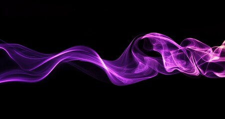 Poster - Swirling Purple Smoke Against a Dark Background Creating an Ethereal and Captivating Visual Effect