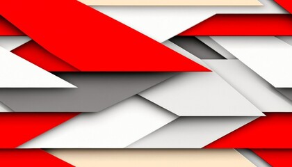 Poster - minimal photostock of a abstract red gray arrow white blank space design modern futuristic backgroun